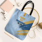 Prince Hall Freemasonry Tote Bag Vintage Brush Stroke Masonic Blue Gold Graphic