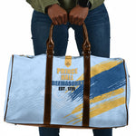 Prince Hall Freemasonry Travel Bag Vintage Brush Stroke Masonic Blue Gold Graphic