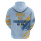 Prince Hall Freemasonry Zip Hoodie Vintage Brush Stroke Masonic Blue Gold Graphic
