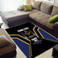 Personalized Prince Hall Freemasonry Area Rug Royal Blue Gold Masonic Geometric Legacy Graphic