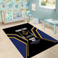 Personalized Prince Hall Freemasonry Area Rug Royal Blue Gold Masonic Geometric Legacy Graphic