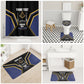 Personalized Prince Hall Freemasonry Bathroom Set Royal Blue Gold Masonic Geometric Legacy Graphic