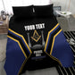 Personalized Prince Hall Freemasonry Bedding Set Royal Blue Gold Masonic Geometric Legacy Graphic