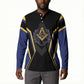 Personalized Prince Hall Freemasonry Button Sweatshirt Royal Blue Gold Masonic Geometric Legacy Graphic