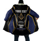 Personalized Prince Hall Freemasonry Cloak Royal Blue Gold Masonic Geometric Legacy Graphic