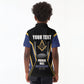 Personalized Prince Hall Freemasonry Kid Polo Shirt Royal Blue Gold Masonic Geometric Legacy Graphic