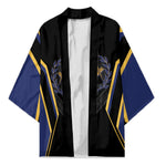 Personalized Prince Hall Freemasonry Kimono Royal Blue Gold Masonic Geometric Legacy Graphic
