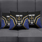 Personalized Prince Hall Freemasonry Pillow Cover Royal Blue Gold Masonic Geometric Legacy Graphic