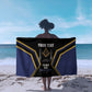 Personalized Prince Hall Freemasonry Sarong Royal Blue Gold Masonic Geometric Legacy Graphic