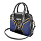 Personalized Prince Hall Freemasonry Shoulder Handbag Royal Blue Gold Masonic Geometric Legacy Graphic