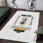 Personalized Prince Hall Freemasonry Area Rug Masonic Square And Compass Vintage Gold Pillar Illustration