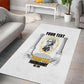 Personalized Prince Hall Freemasonry Area Rug Masonic Square And Compass Vintage Gold Pillar Illustration