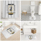 Personalized Prince Hall Freemasonry Bathroom Set Masonic Square And Compass Vintage Gold Pillar Illustration