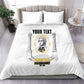 Personalized Prince Hall Freemasonry Bedding Set Masonic Square And Compass Vintage Gold Pillar Illustration