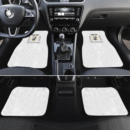 Personalized Prince Hall Freemasonry Car Mats Masonic Square And Compass Vintage Gold Pillar Illustration