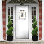 Personalized Prince Hall Freemasonry Door Cover Masonic Square And Compass Vintage Gold Pillar Illustration