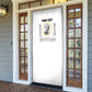 Personalized Prince Hall Freemasonry Door Cover Masonic Square And Compass Vintage Gold Pillar Illustration