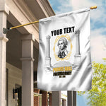 Personalized Prince Hall Freemasonry Garden Flag Masonic Square And Compass Vintage Gold Pillar Illustration