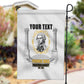Personalized Prince Hall Freemasonry Garden Flag Masonic Square And Compass Vintage Gold Pillar Illustration