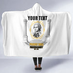 Personalized Prince Hall Freemasonry Hooded Blanket Masonic Square And Compass Vintage Gold Pillar Illustration