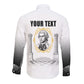 Personalized Prince Hall Freemasonry Long Sleeve Button Shirt Masonic Square And Compass Vintage Gold Pillar Illustration