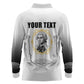Personalized Prince Hall Freemasonry Long Sleeve Polo Shirt Masonic Square And Compass Vintage Gold Pillar Illustration