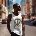 Personalized Prince Hall Freemasonry Men Tank Top Masonic Square And Compass Vintage Gold Pillar Illustration