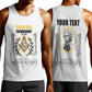 Personalized Prince Hall Freemasonry Men Tank Top Masonic Square And Compass Vintage Gold Pillar Illustration
