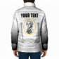Personalized Prince Hall Freemasonry Padded Jacket Masonic Square And Compass Vintage Gold Pillar Illustration
