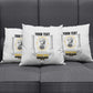 Personalized Prince Hall Freemasonry Pillow Cover Masonic Square And Compass Vintage Gold Pillar Illustration