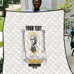 Personalized Prince Hall Freemasonry Quilt Masonic Square And Compass Vintage Gold Pillar Illustration