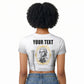 Personalized Prince Hall Freemasonry Raglan Cropped T shirt Masonic Square And Compass Vintage Gold Pillar Illustration