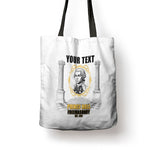 Personalized Prince Hall Freemasonry Tote Bag Masonic Square And Compass Vintage Gold Pillar Illustration