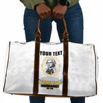 Personalized Prince Hall Freemasonry Travel Bag Masonic Square And Compass Vintage Gold Pillar Illustration