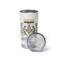 Personalized Prince Hall Freemasonry Tumbler Cup Masonic Square And Compass Vintage Gold Pillar Illustration