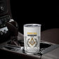 Personalized Prince Hall Freemasonry Tumbler Cup Masonic Square And Compass Vintage Gold Pillar Illustration