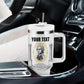 Personalized Prince Hall Freemasonry Tumbler With Handle Masonic Square And Compass Vintage Gold Pillar Illustration