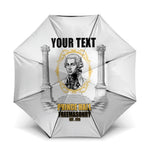 Personalized Prince Hall Freemasonry Umbrella Masonic Square And Compass Vintage Gold Pillar Illustration