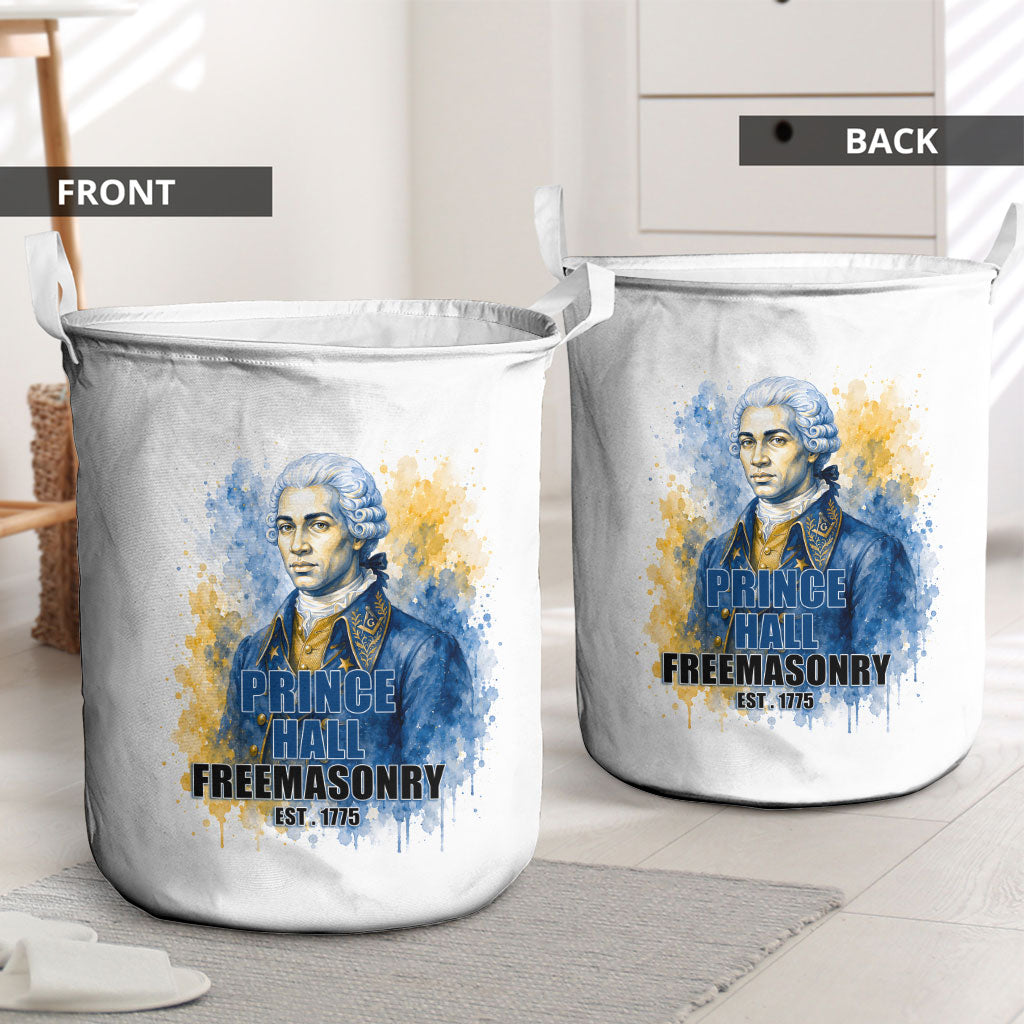 Prince Hall Freemasonry Laundry Basket Square And Compass Letter G Watercolor Portrait Art