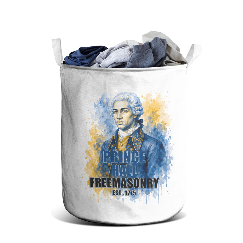 Prince Hall Freemasonry Laundry Basket Square And Compass Letter G Watercolor Portrait Art
