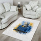 Prince Hall Freemasonry Area Rug Square And Compass Letter G Watercolor Portrait Art