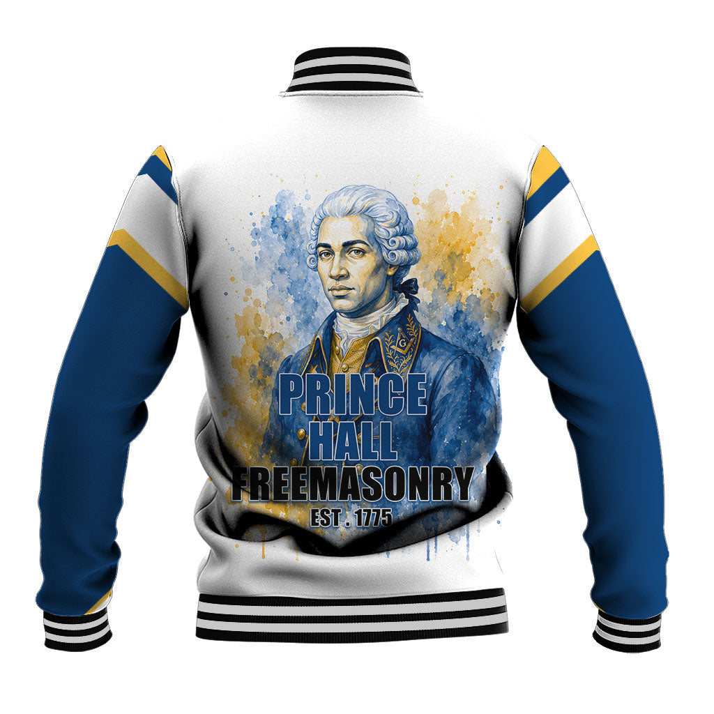 Prince Hall Freemasonry Baseball Jacket Square And Compass Letter G Watercolor Portrait Art