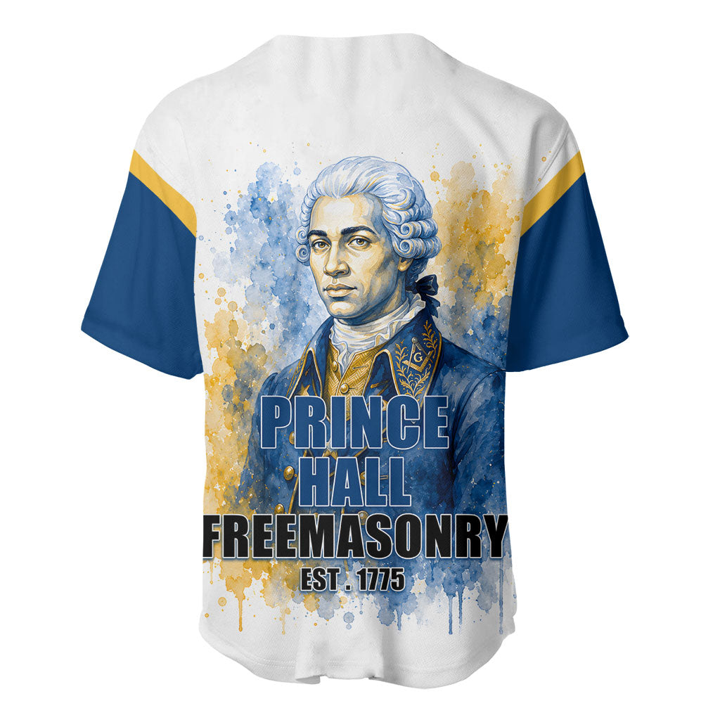 Prince Hall Freemasonry Baseball Jersey Square And Compass Letter G Watercolor Portrait Art