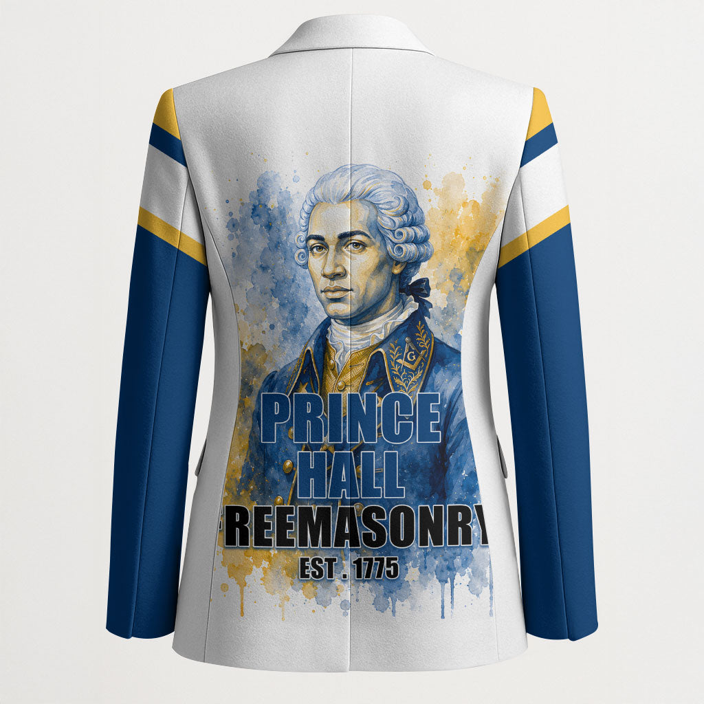 Prince Hall Freemasonry Blazer Square And Compass Letter G Watercolor Portrait Art