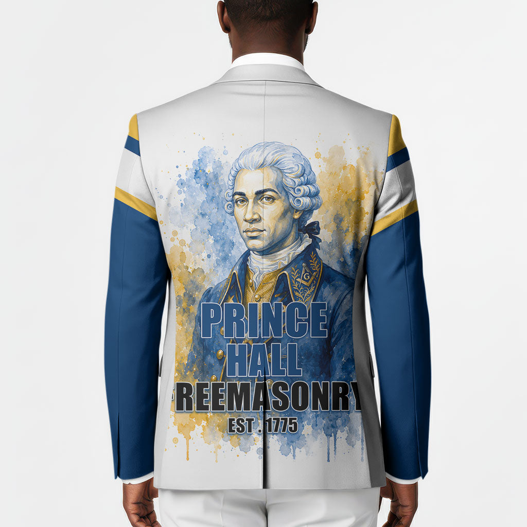 Prince Hall Freemasonry Blazer Square And Compass Letter G Watercolor Portrait Art