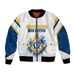 Prince Hall Freemasonry Bomber Jacket Square And Compass Letter G Watercolor Portrait Art