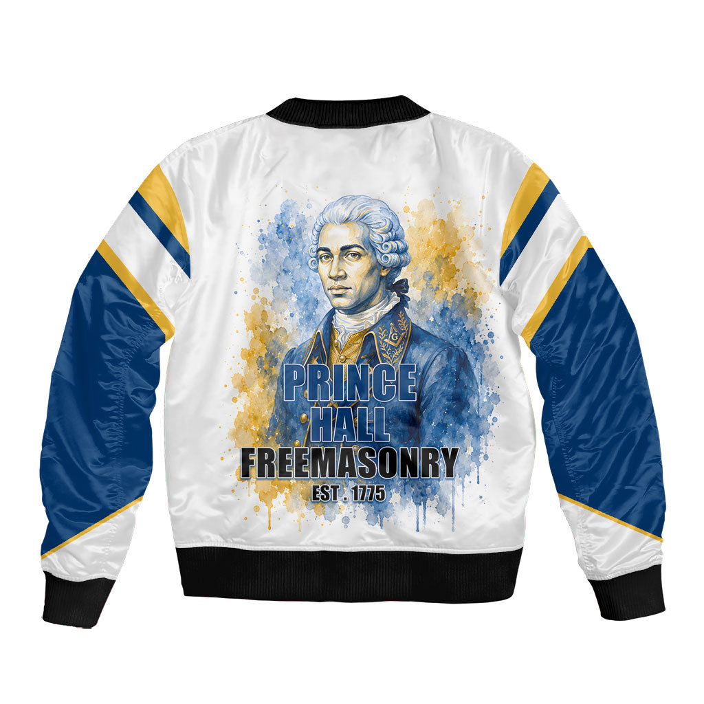 Prince Hall Freemasonry Bomber Jacket Square And Compass Letter G Watercolor Portrait Art