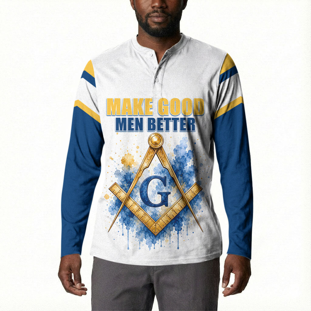 Prince Hall Freemasonry Button Sweatshirt Square And Compass Letter G Watercolor Portrait Art