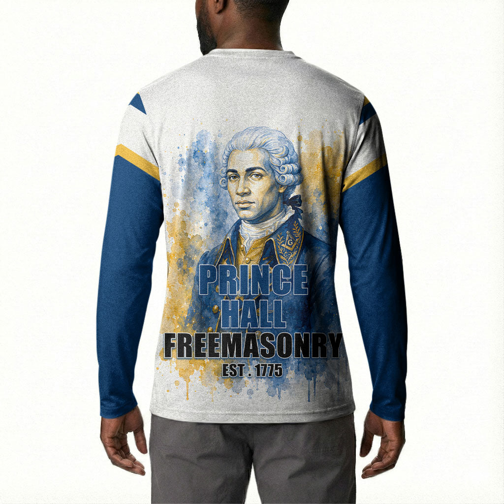 Prince Hall Freemasonry Button Sweatshirt Square And Compass Letter G Watercolor Portrait Art