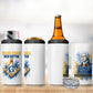 Prince Hall Freemasonry 4 in 1 Can Cooler Tumbler Square And Compass Letter G Watercolor Portrait Art